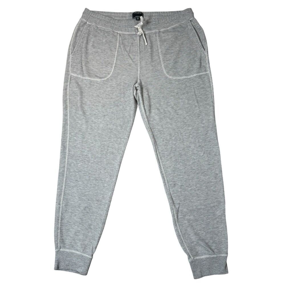 Todd Snyder Mens Joggers XXL Gray Drawstring Waffle Knit Cotton Athleisure Sport